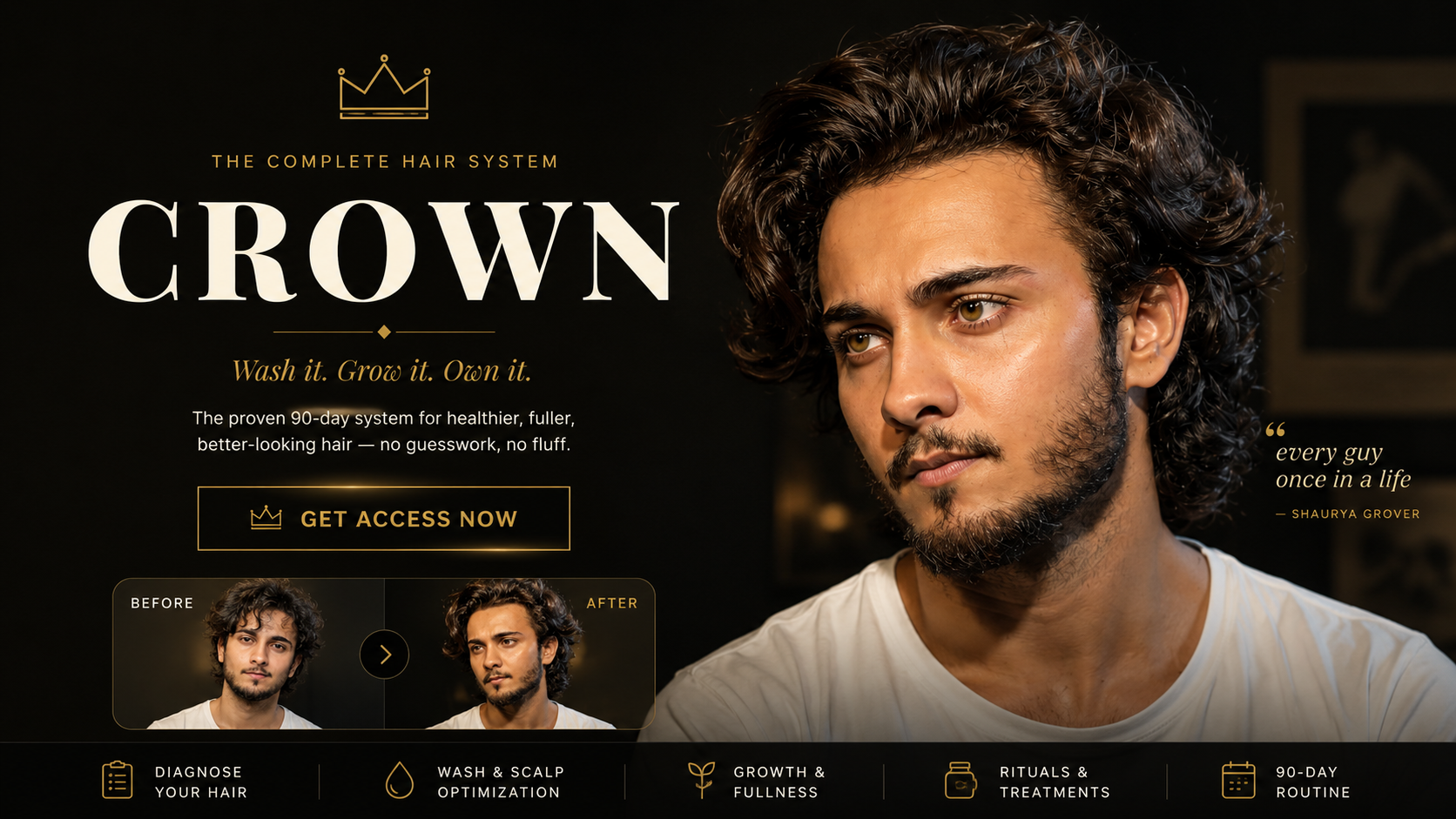 CROWN — The Complete Hair System by Shaurya Grover